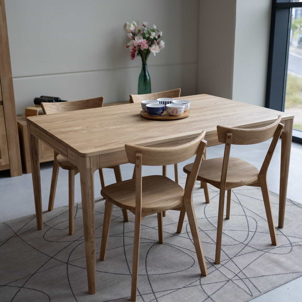 VESKOR Tavolo da pranzo allungabile in rovere massiccio "Bergamo" Mobel.Store