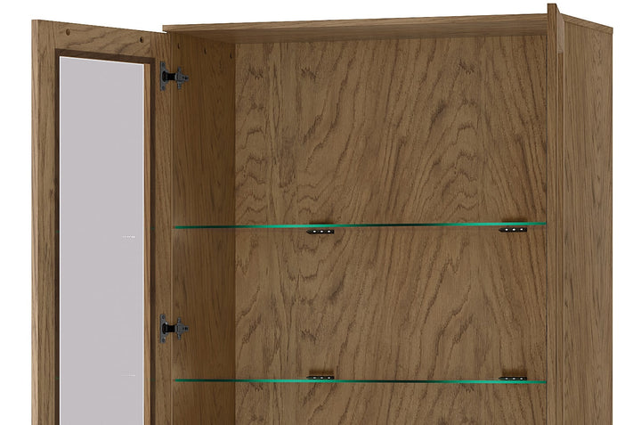 Vetrina rustica in rovere oliato COZY 12, 95×200×42 cm | VESKOR