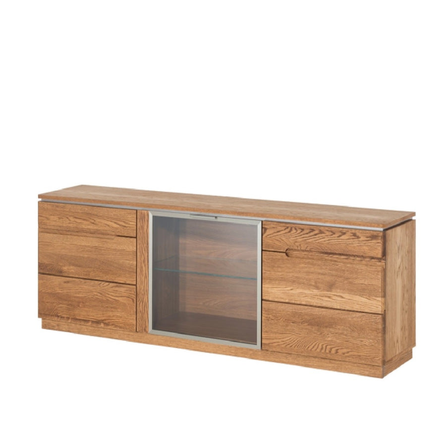VESKOR Montenegro mobili in legno di quercia, vetrina, credenza, cassettiera, tavolo da pranzo, tavolino, moderno, elegante, design nordico