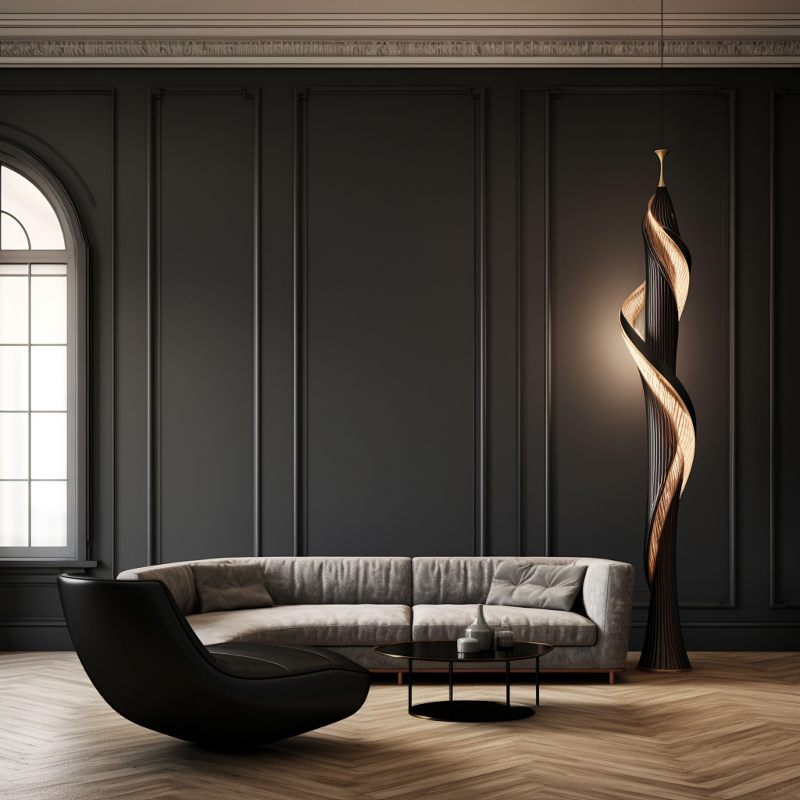 Come arredare il soggiorno con mobili marrone scuro