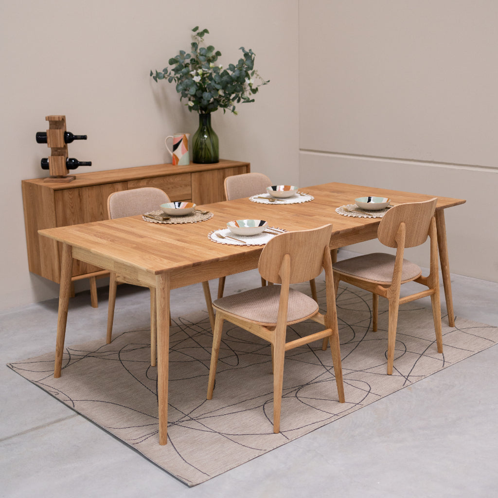 Mobel.store tavolo da pranzo moderno allungabile in legno massiccio sostenibile 