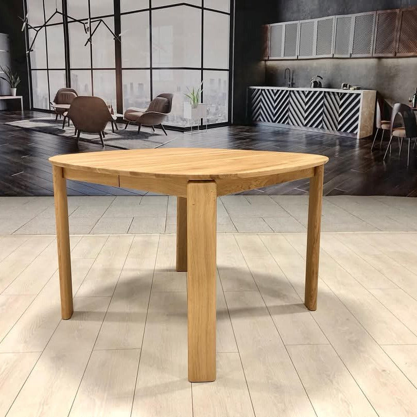 Tavolo da pranzo rotondo allungabile in legno massiccio di rovere Victoria | VESKOR