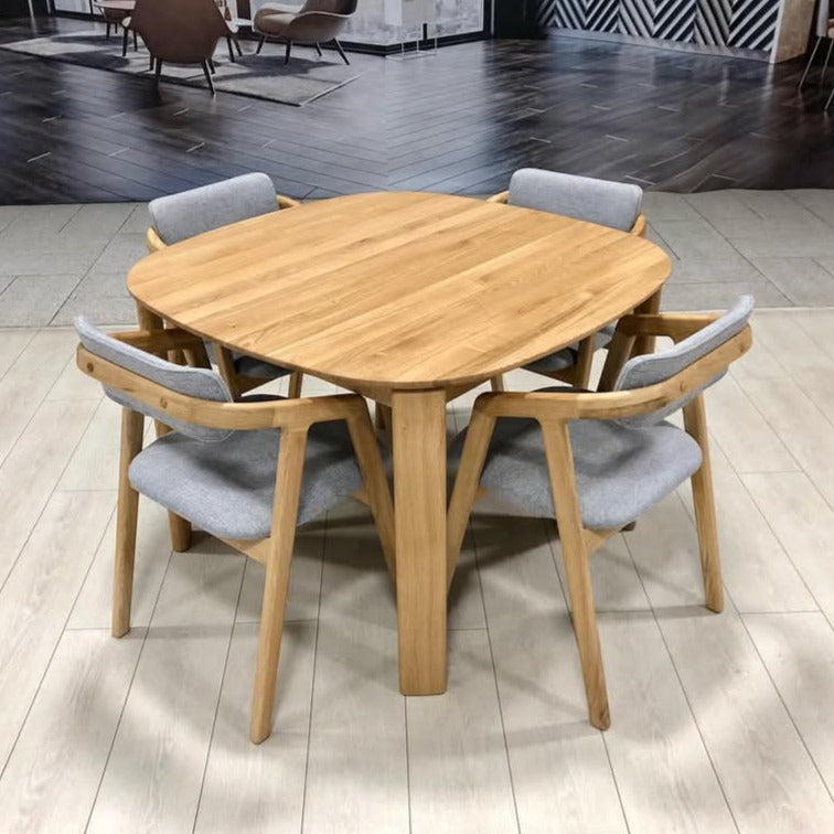 Tavolo da pranzo rotondo allungabile in legno massiccio di rovere Victoria | VESKOR