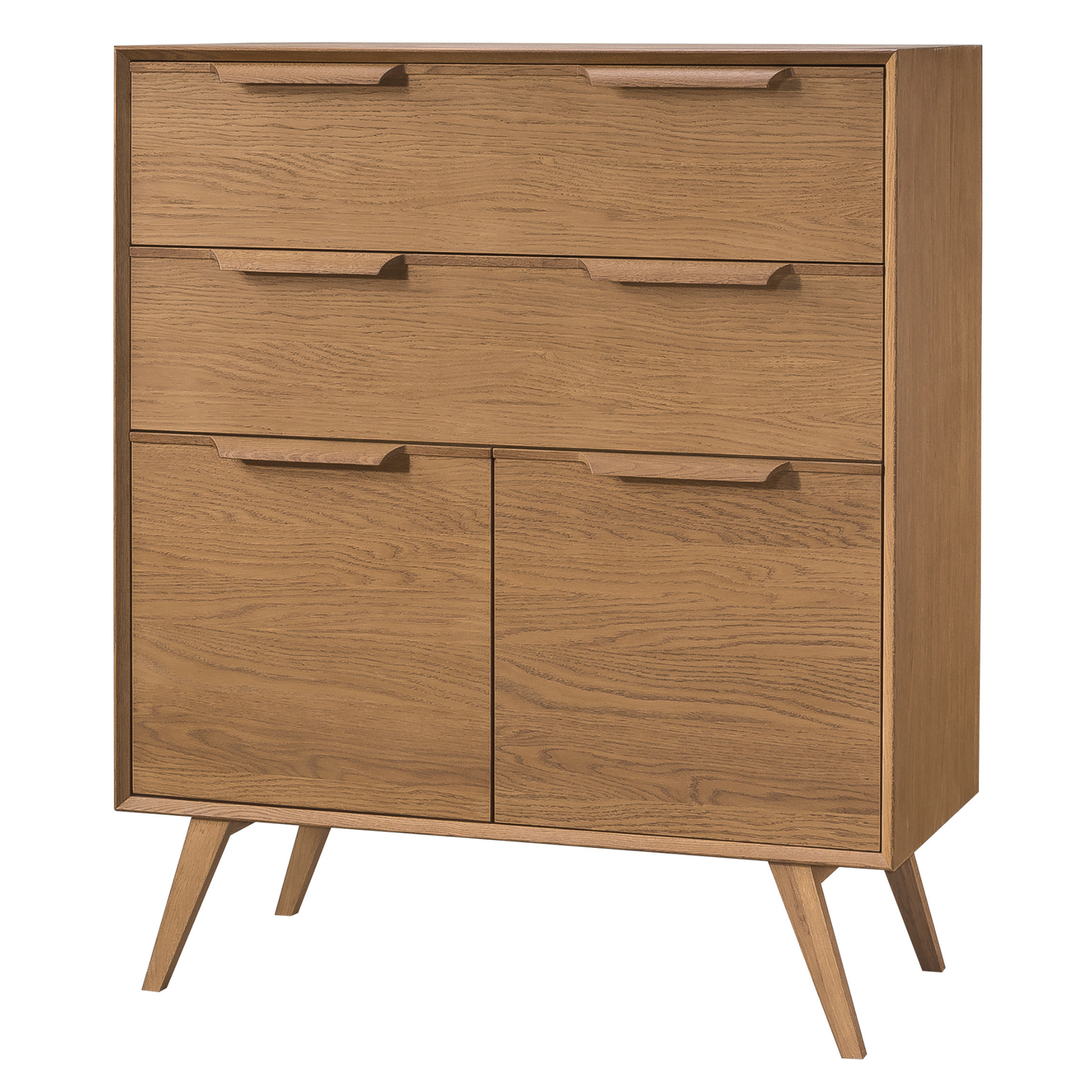 Cassettiera LEO 15 in rovere rustico, 105×49,5×124,6 cm | VESKOR