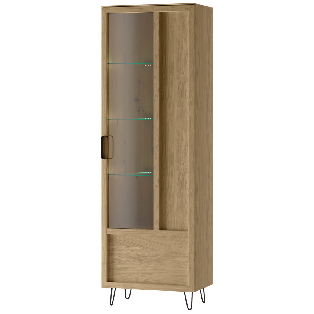 Vetrina in rovere LIMBO 11, 65×42×200 cm | VESKOR