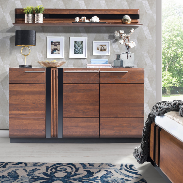 Scaffale in rovere PORTI 35, 160x23x25 cm | VESKOR