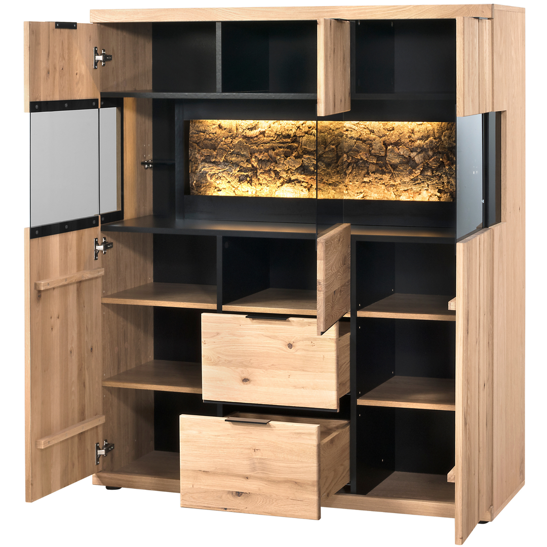 Credenza NAPOLI 22 in rovere, 121×141×42 cm | VESKOR