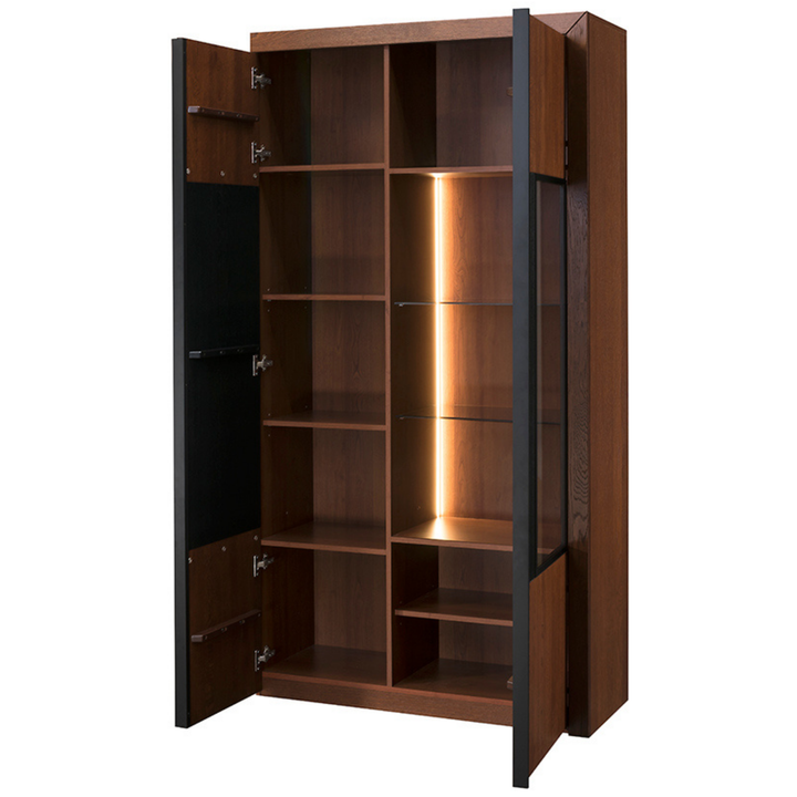 Vetrina in rovere PARIS 12, 42x202x106 cm | VESKOR