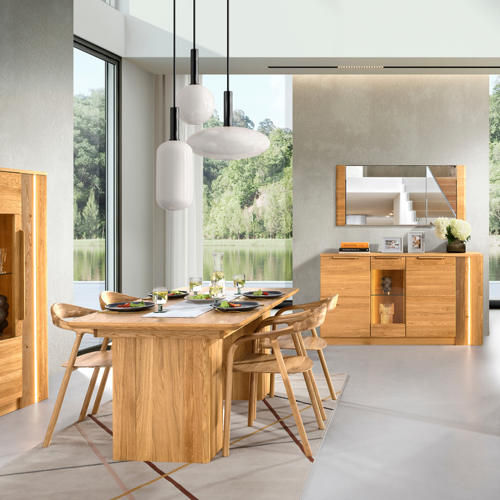 Specchio in rovere miele LONDON 80, 140X65X30 cm | VESKOR
