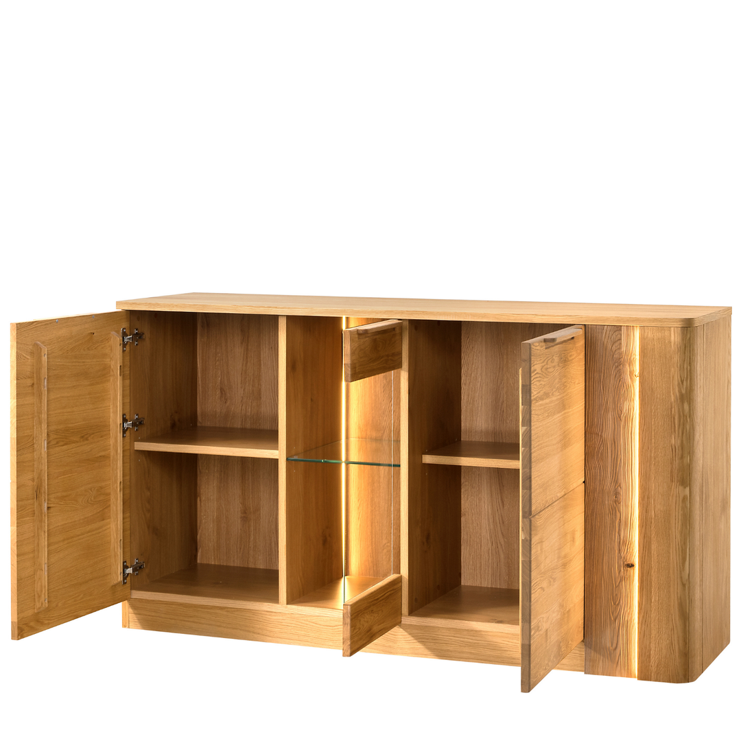 Cassettiera in rovere miele LONDON 45, 165×92×43 cm | VESKOR