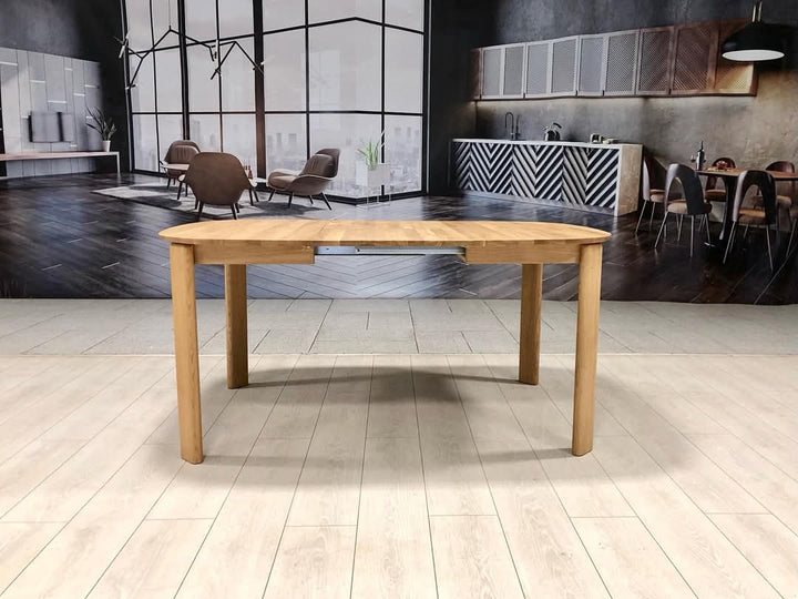 Tavolo da pranzo rotondo allungabile in legno massiccio di rovere Victoria | VESKOR