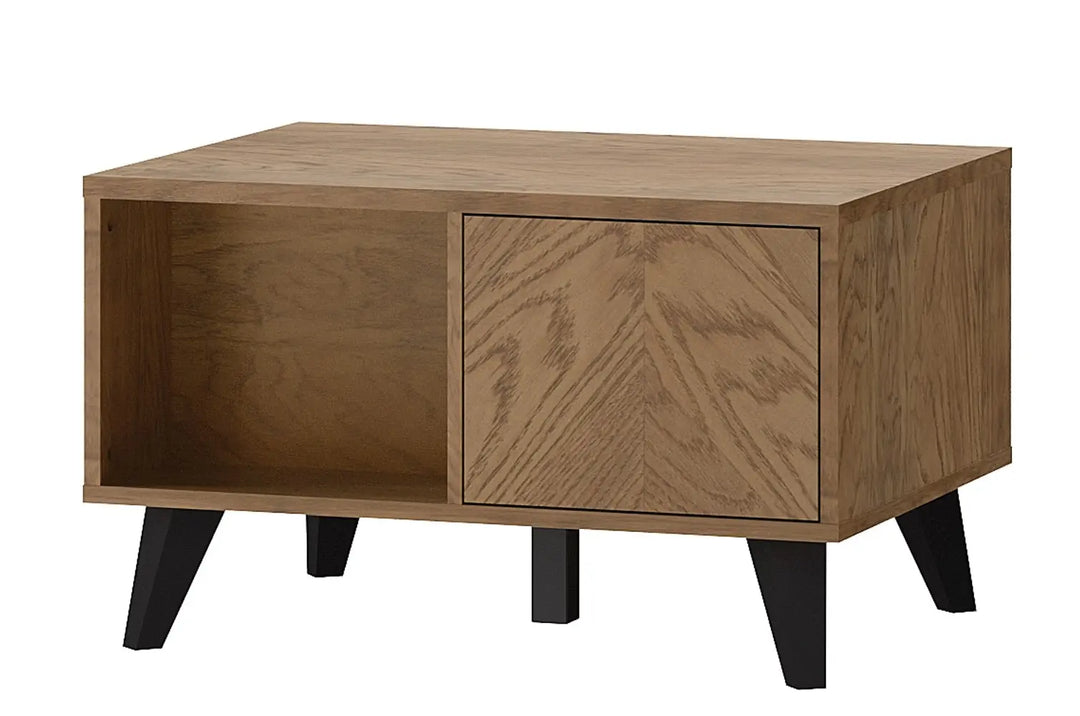 Tavolino in rovere rustico oliato COZY 41, 80×60×48 cm | VESKOR