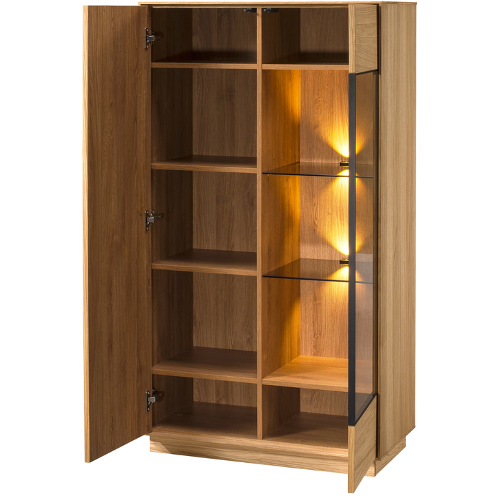 Vetrina in rovere miele JOIN 15, 80×40×144 cm | VESKOR