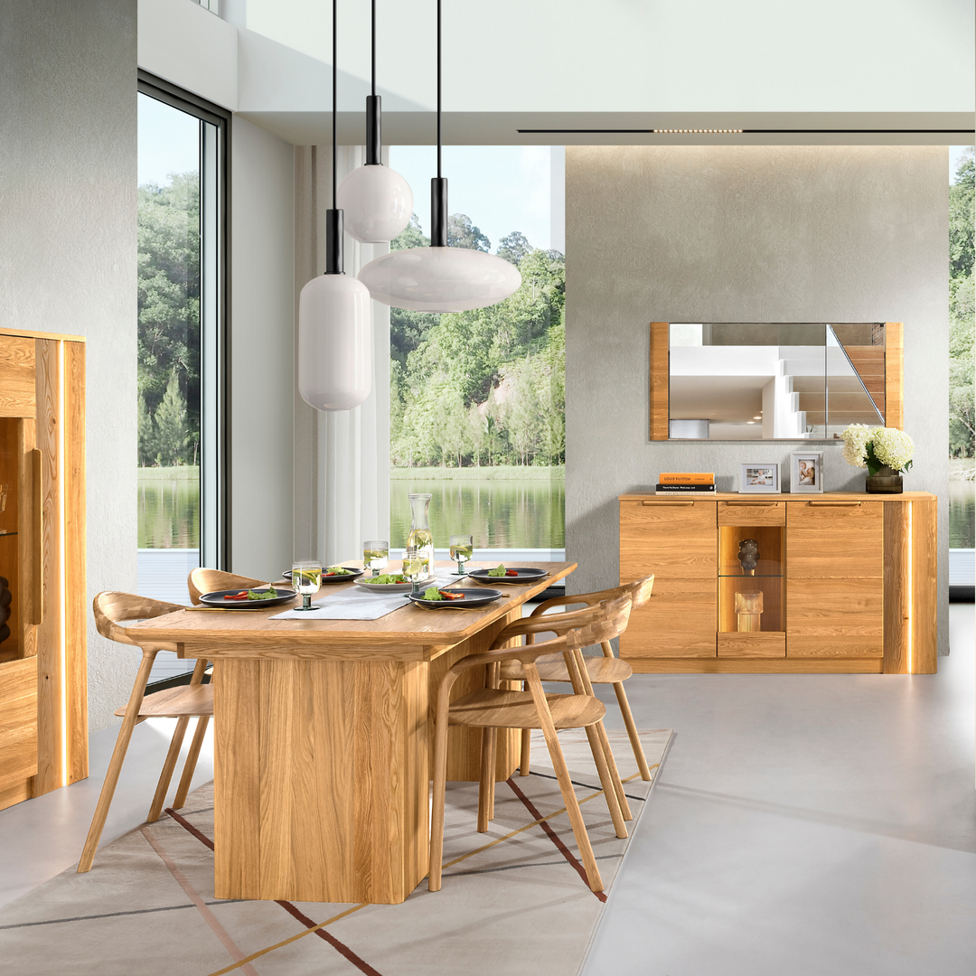 Tavolo da pranzo in rovere miele LONDON 40, 160-240×90×76 cm | VESKOR