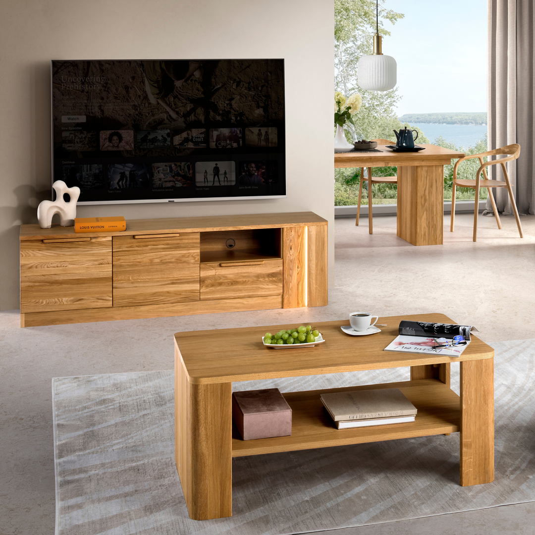 Tavolino in rovere miele LONDON 41, 110×48×60 cm | VESKOR