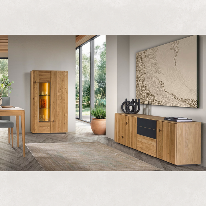 Vetrina in rovere MINURA 15, 90×40×160 cm | VESKOR