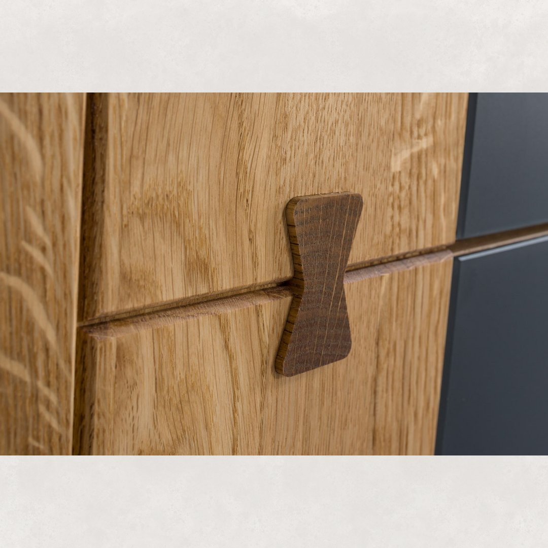 Mobile TV in rovere MINURA 25, 195×40×62 cm | VESKOR