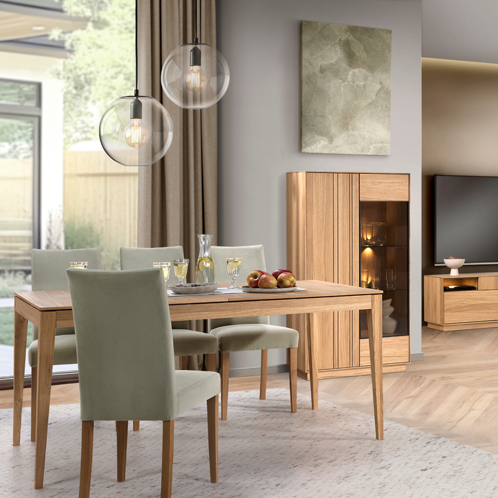 Vetrina in rovere miele JOIN 15, 80×40×144 cm | VESKOR