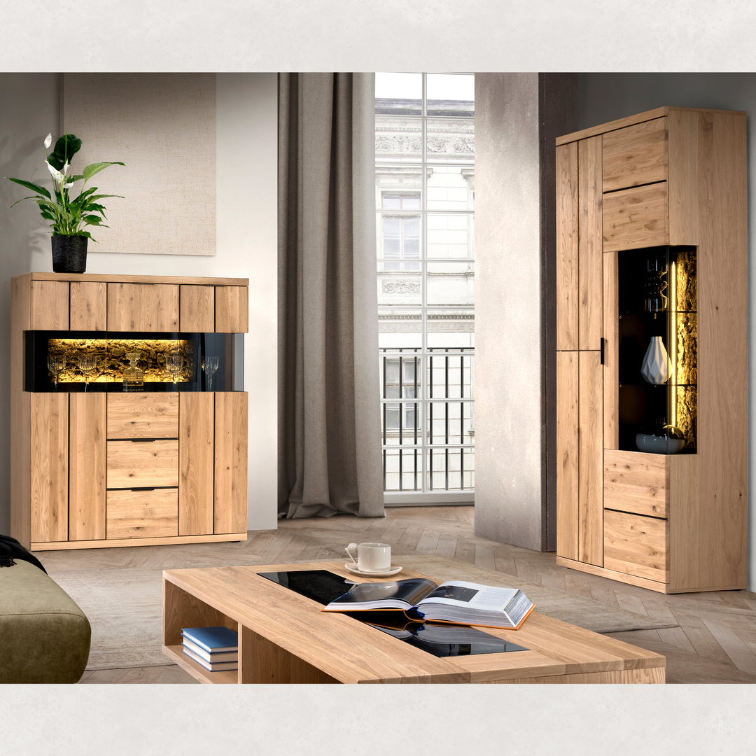 Credenza NAPOLI 22 in rovere, 121×141×42 cm | VESKOR