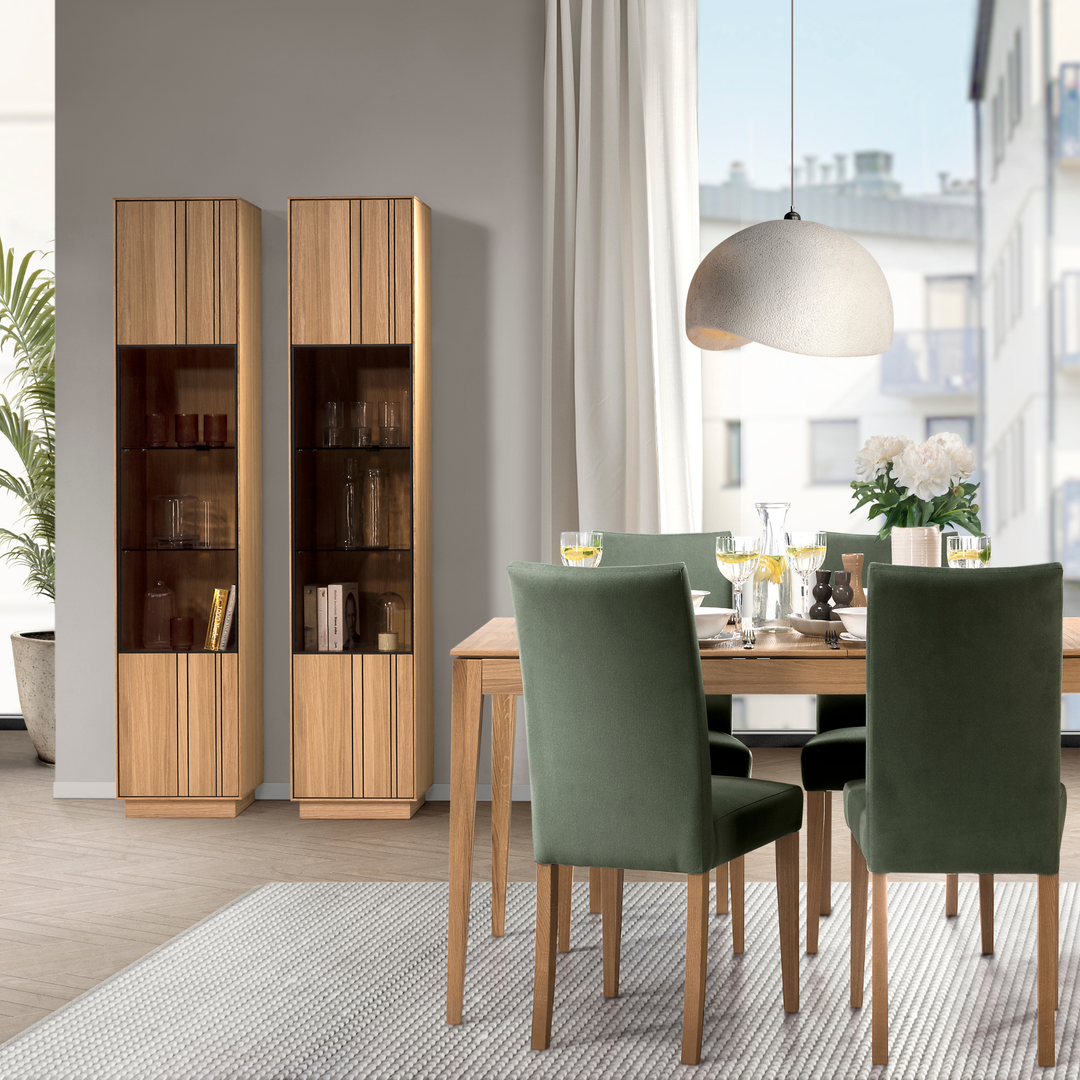 Vetrina in rovere miele JOIN 10, 40×40×195 cm | VESKOR