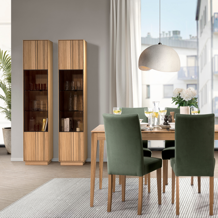 Vetrina in rovere miele JOIN 10, 40×40×195 cm | VESKOR