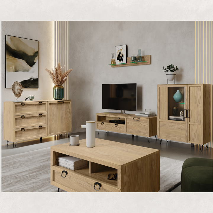 Vetrina in rovere LIMBO 15, 95×42×124 cm | VESKOR