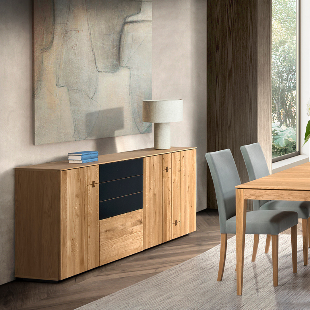 Cassettiera in rovere MINURA 47, 195x85x40 cm | VESKOR