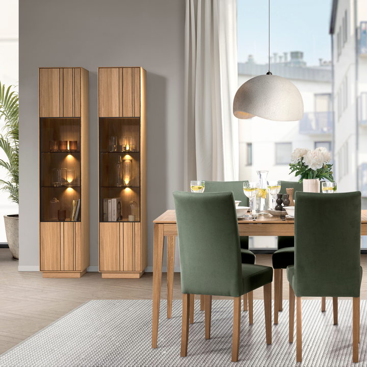 Tavolo da pranzo allungabile JOIN 40 in rovere miele, 160-240x90×76 cm | VESKOR