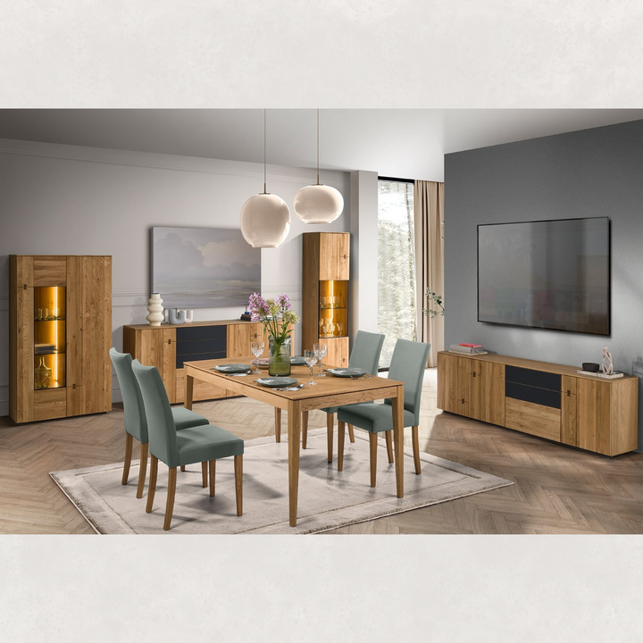 Vetrina in rovere MINURA 10, 45×40×190 cm | VESKOR