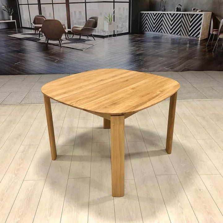 Tavolo da pranzo rotondo allungabile in legno massiccio di rovere Victoria | VESKOR