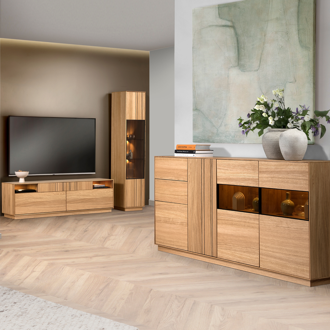 JOIN 47 Cassettiera in rovere miele, 190×99×40 cm | VESKOR