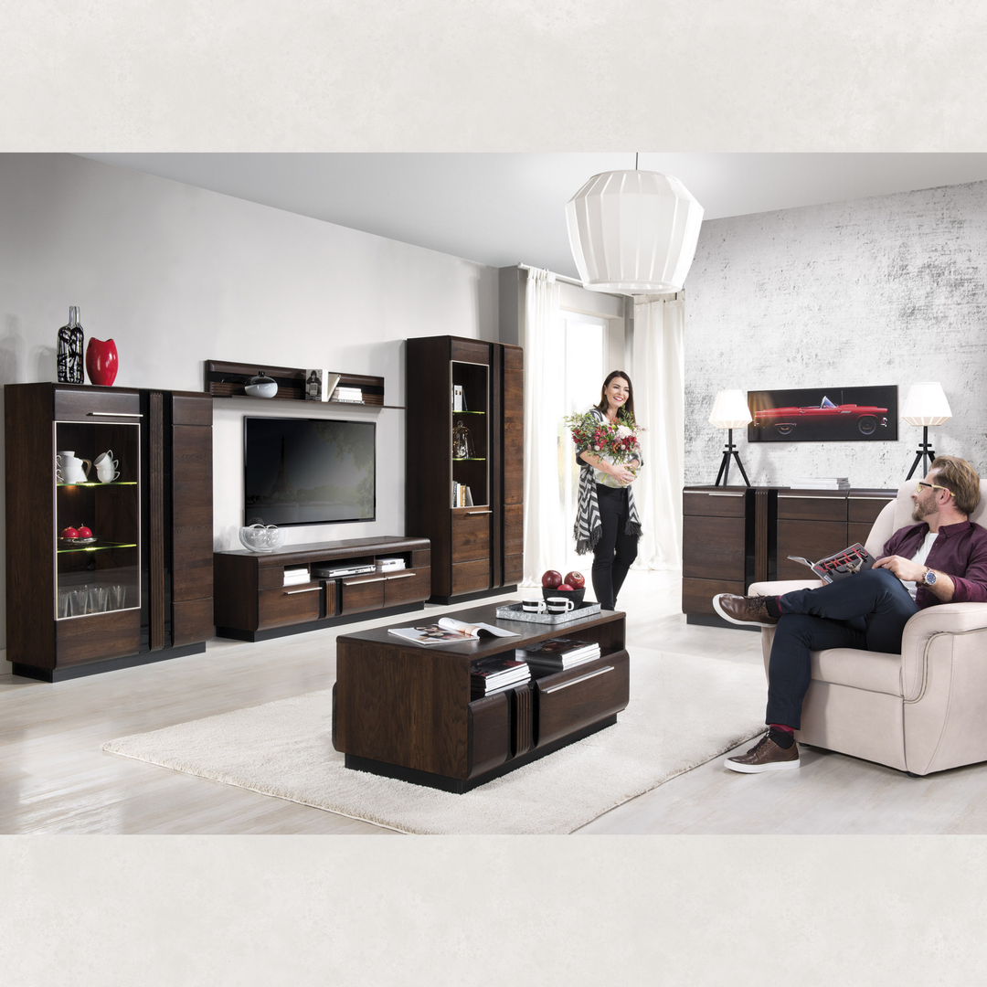 Vetrina in rovere PORTI 10, 66x198x42 cm | VESKOR