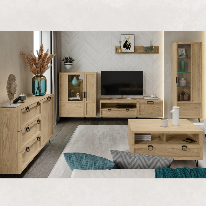 Vetrina in rovere LIMBO 15, 95×42×124 cm | VESKOR