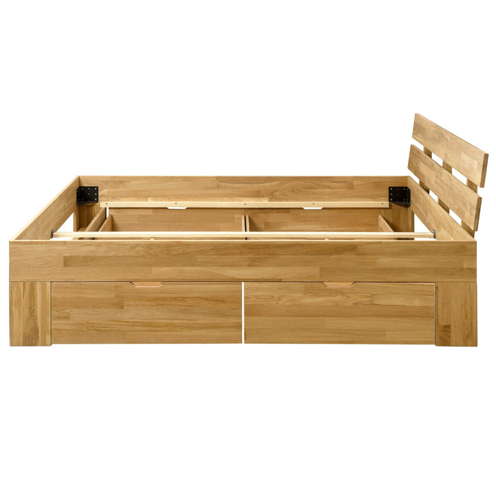 Letto in rovere massiccio con contenitore UPPSALA | VESKOR