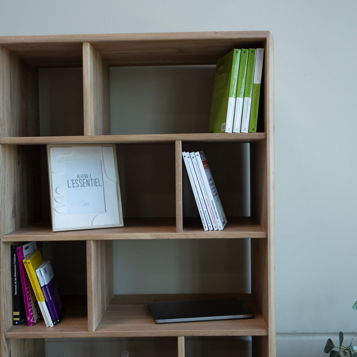 Libreria in legno massiccio SVEZIA 1, 80 x 42 x 180 cm | VESKOR