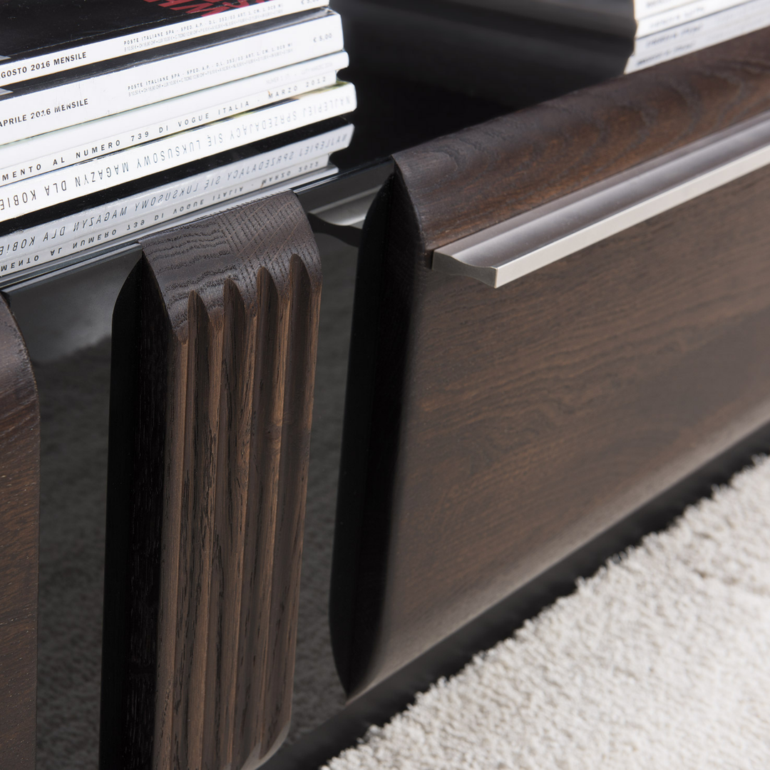 Porta TV in rovere PORTI 25, 160x51x42 cm, VESKOR | VESKOR