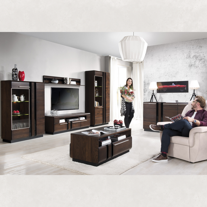 Vetrina in rovere PORTI 12, 95x198x42 cm | VESKOR