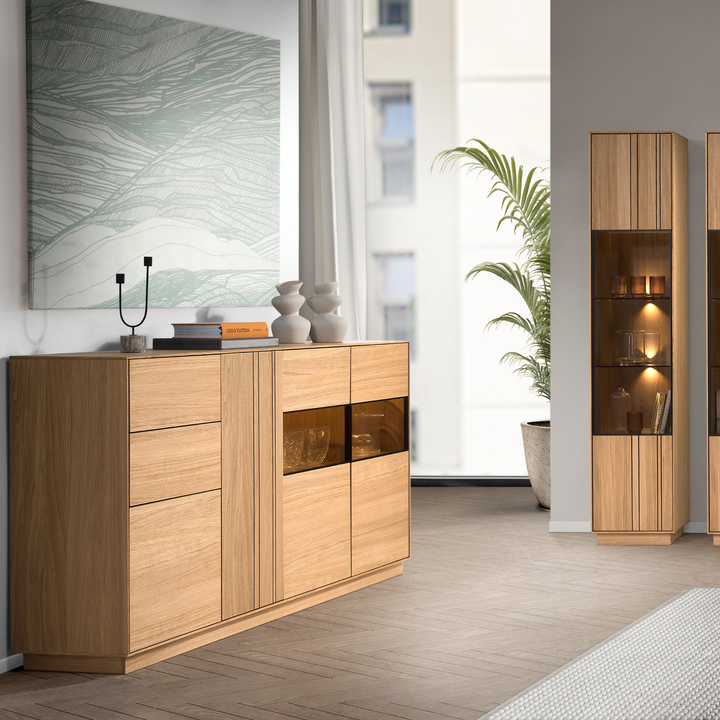 JOIN 47 Cassettiera in rovere miele, 190×99×40 cm | VESKOR