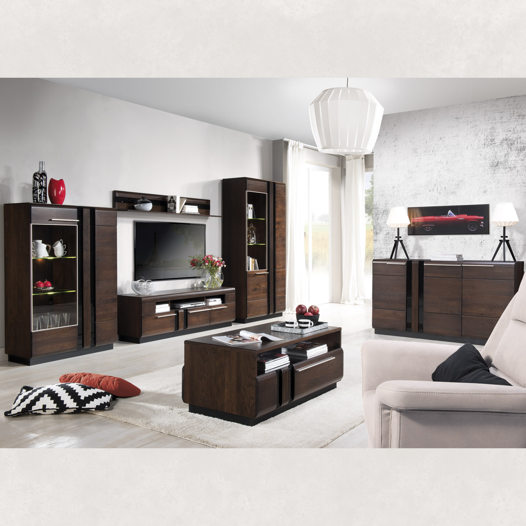 Vetrina in rovere PORTI 10, 66x198x42 cm | VESKOR