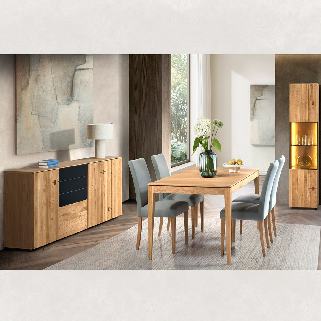Tavolo da pranzo in rovere MINURA 40, 160-240x90x76 cm | VESKOR