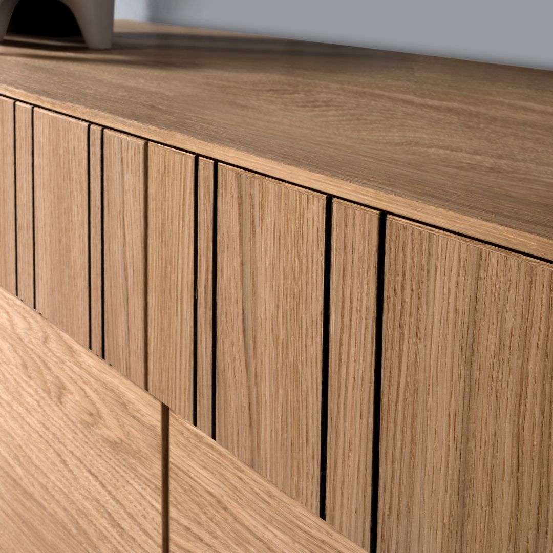 Porta TV in rovere miele JOIN 25, 180×52×40 cm | VESKOR