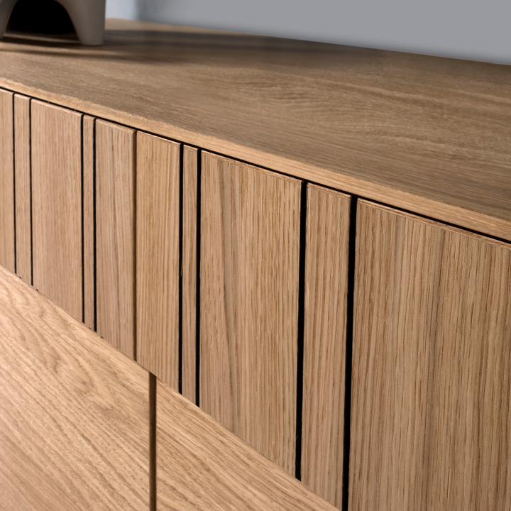 Porta TV in rovere miele JOIN 25, 180×52×40 cm | VESKOR