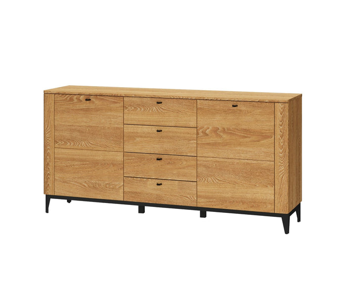 VESKOR Credenza in legno massiccio di rovere cassettiera moderna nordica collezione Oporto 