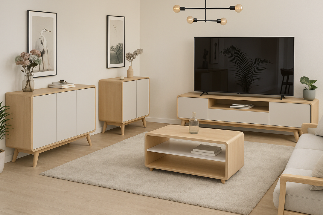 Tavolino OSLO in legno massiccio, 100x60x43 cm | VESKOR