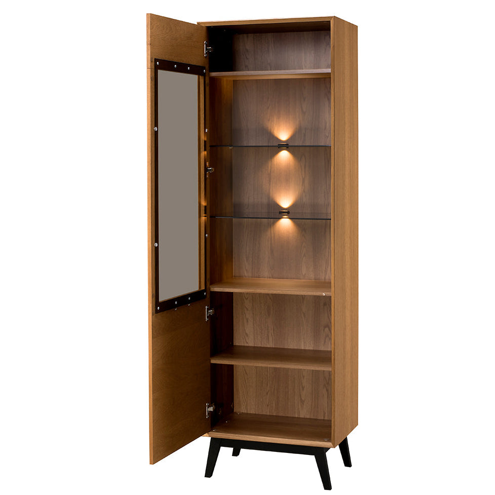 Vetrina in rovere miele LAZURE 10, 60×42×195 cm | VESKOR