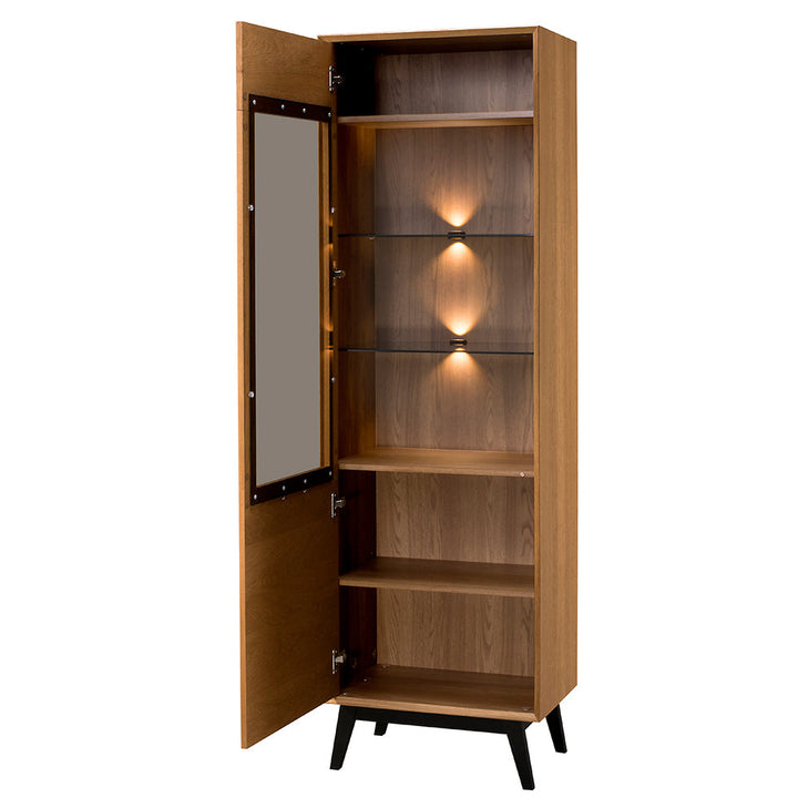 Vetrina in rovere miele LAZURE 10, 60×42×195 cm | VESKOR