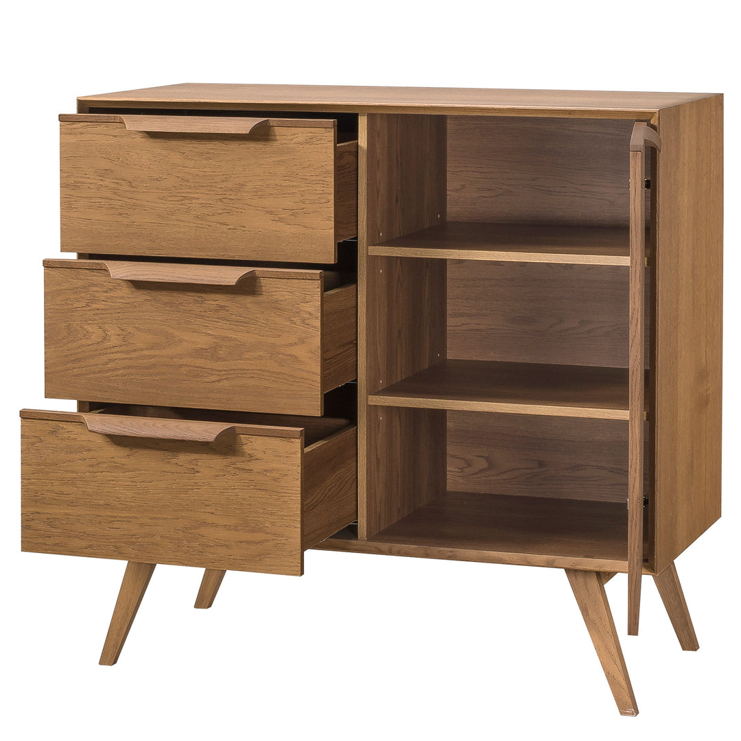 Cassettiera rustica in rovere LEO 12, 105×49,5×100,7 cm | VESKOR