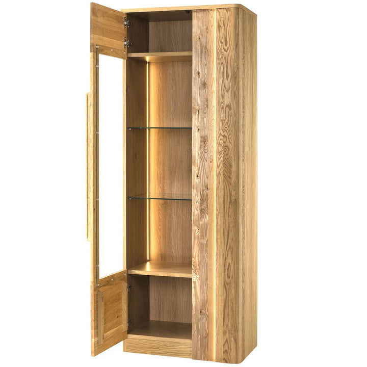 Vetrina in rovere miele LONDON 10, 72×202×43 cm | VESKOR