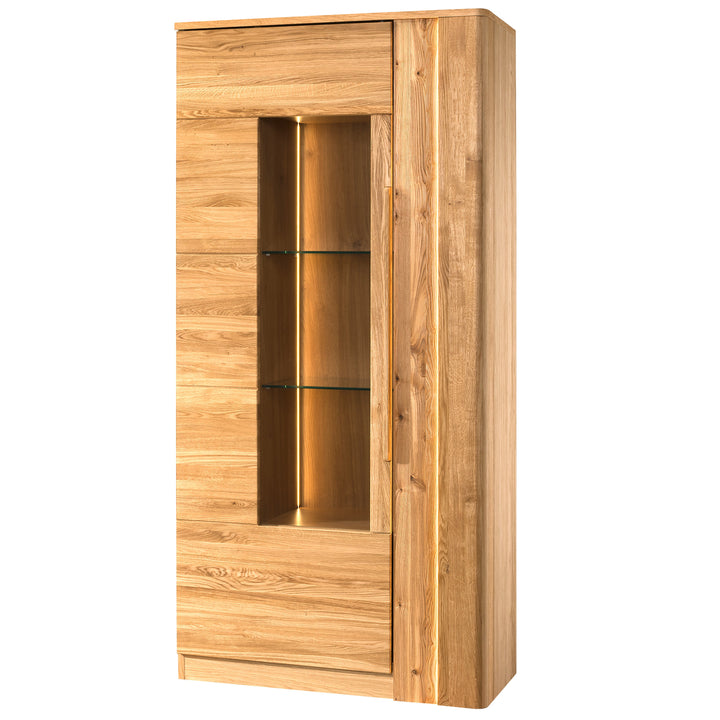 Vetrina in rovere miele LONDON 12, 98×202×43 cm | VESKOR