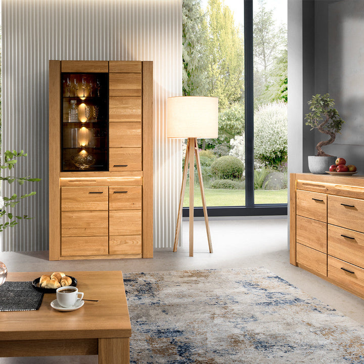 Vetrina VELVET 12 in rovere, 110x42x200 cm | VESKOR
